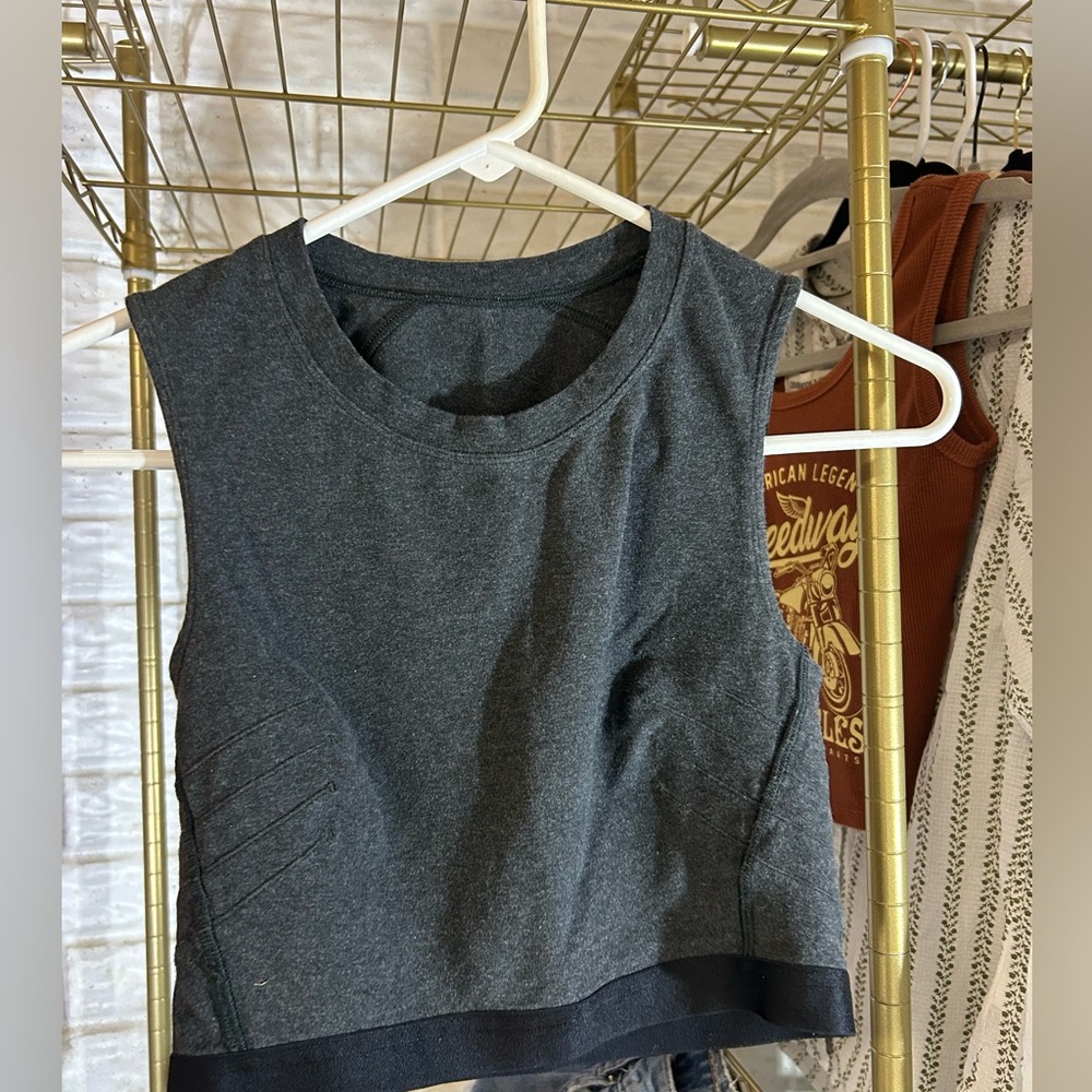 lululemon Dark Gray Crop Top